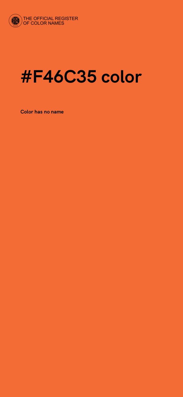 #F46C35 color image