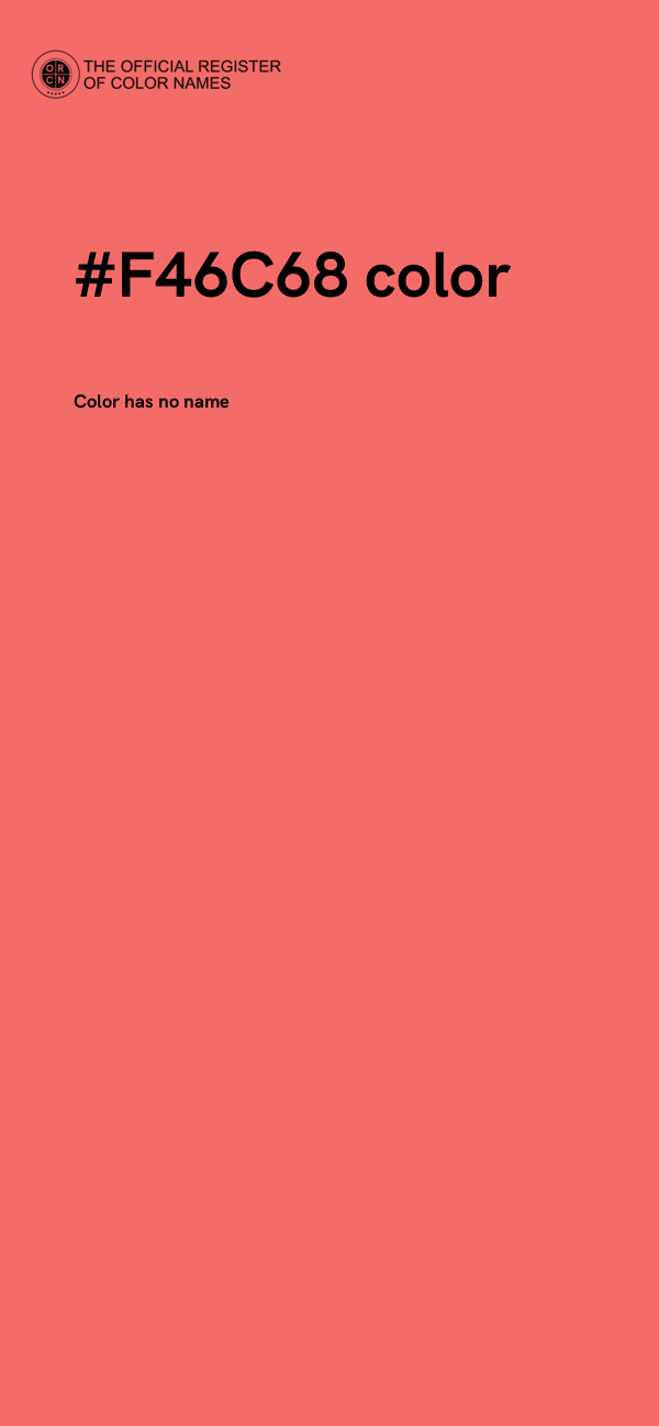 #F46C68 color image