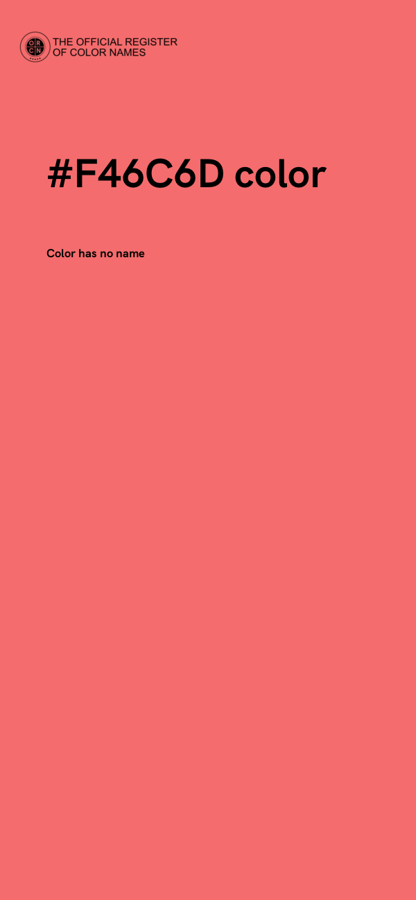 #F46C6D color image