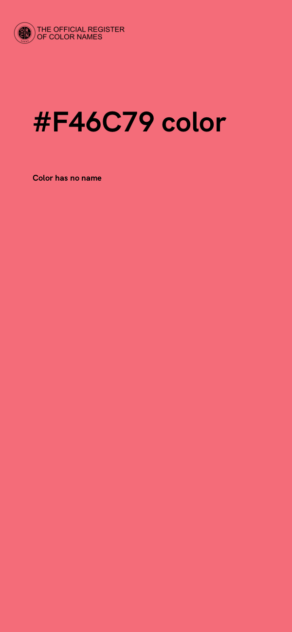#F46C79 color image