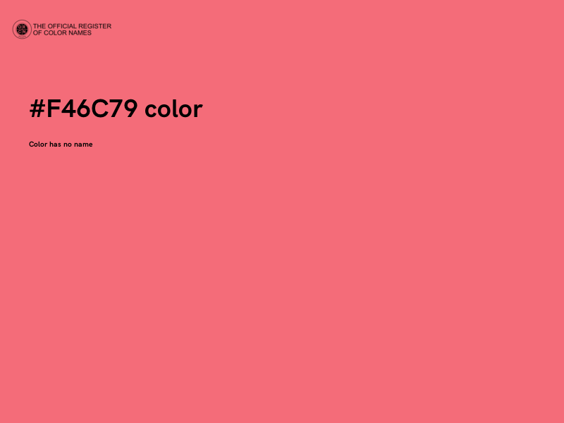 #F46C79 color image