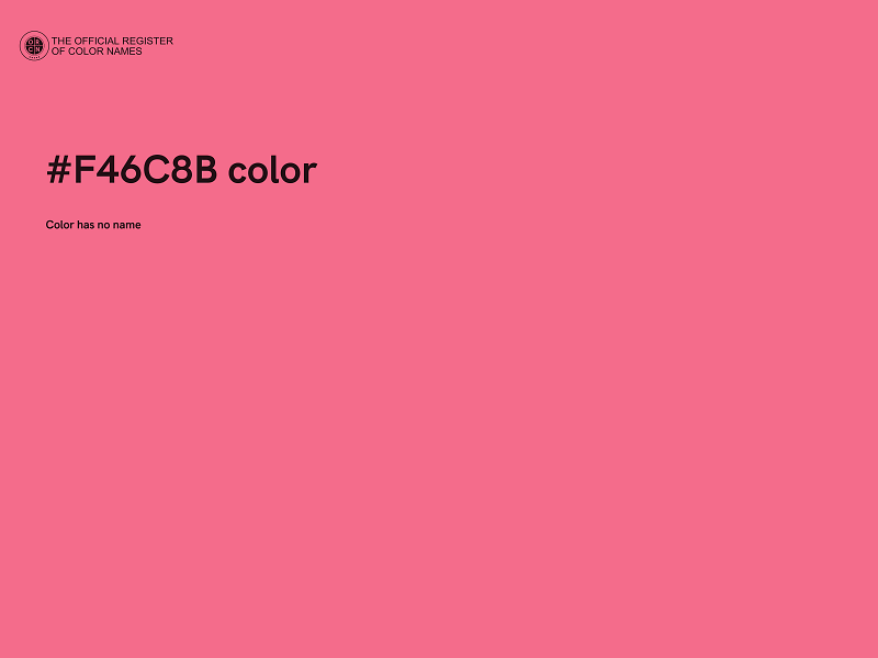 #F46C8B color image