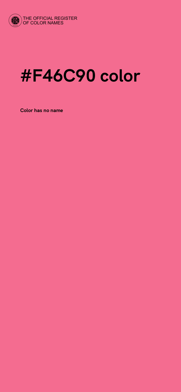#F46C90 color image