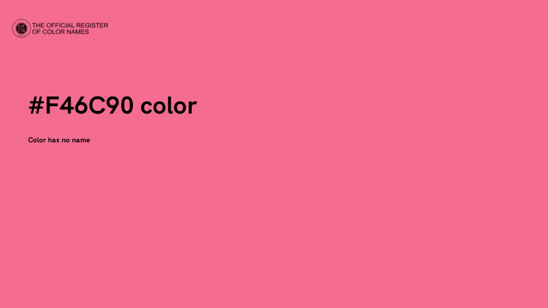 #F46C90 color image