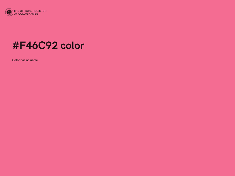 #F46C92 color image