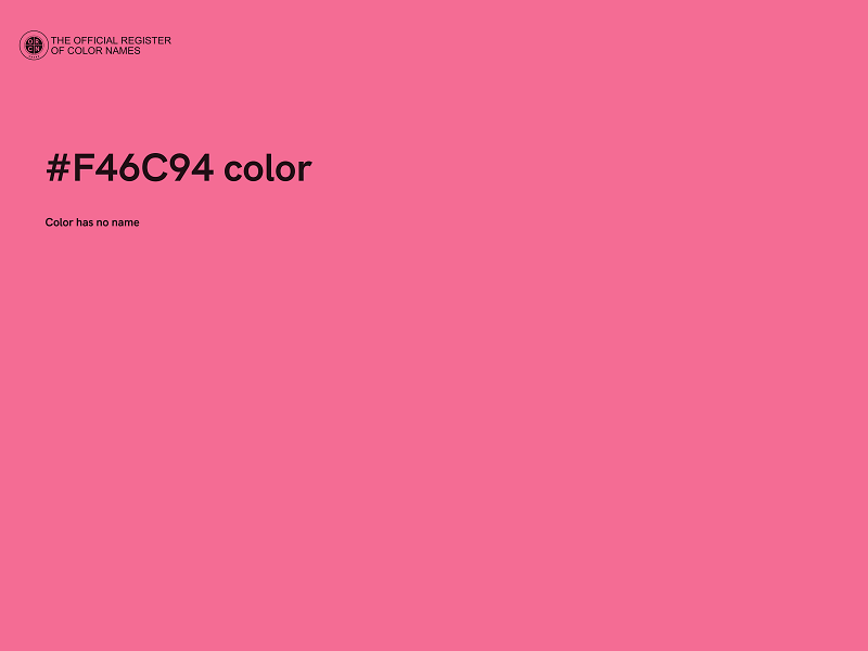#F46C94 color image