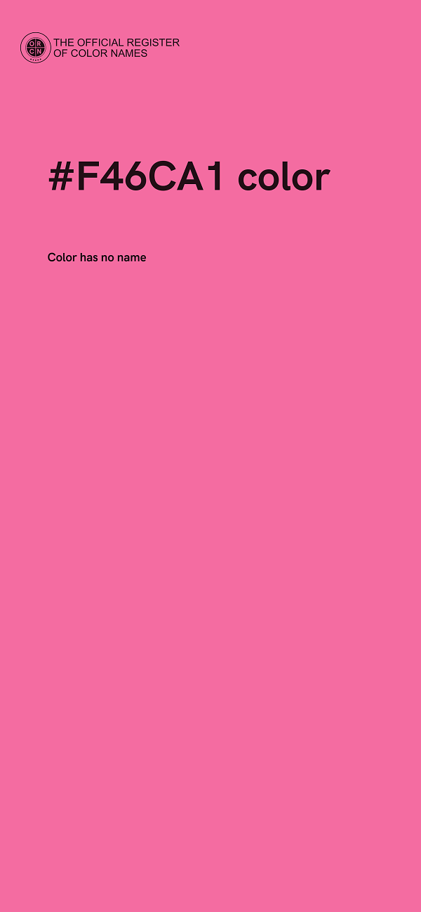 #F46CA1 color image