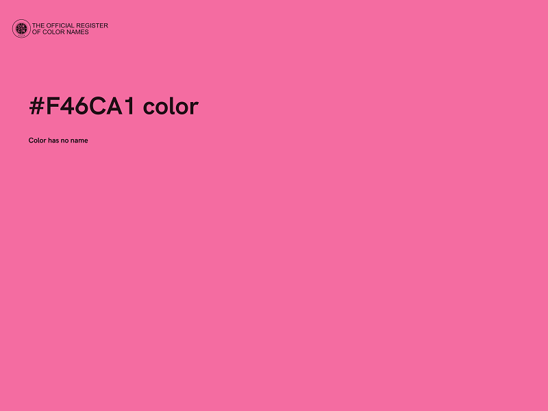 #F46CA1 color image