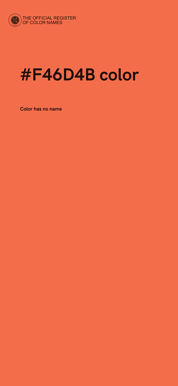 #F46D4B color image