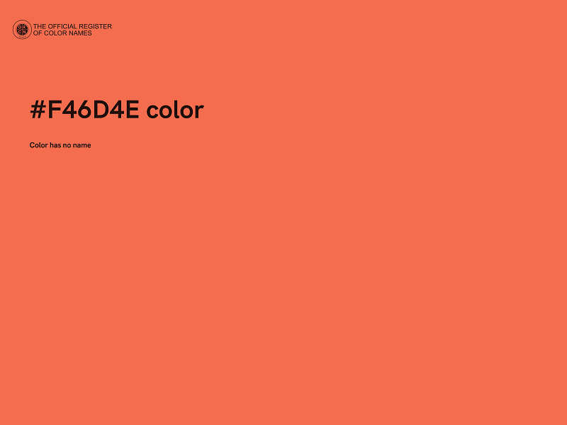 #F46D4E color image