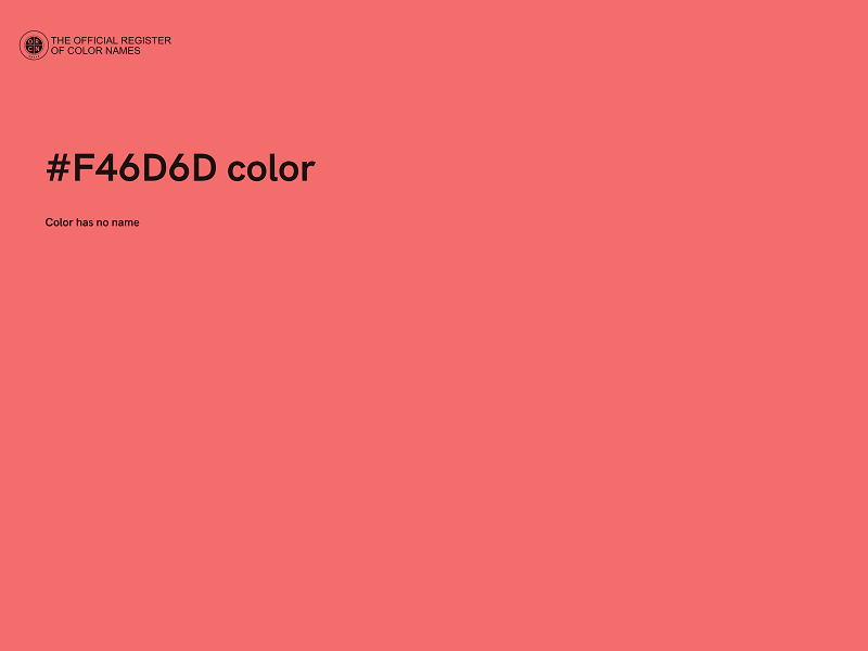 #F46D6D color image