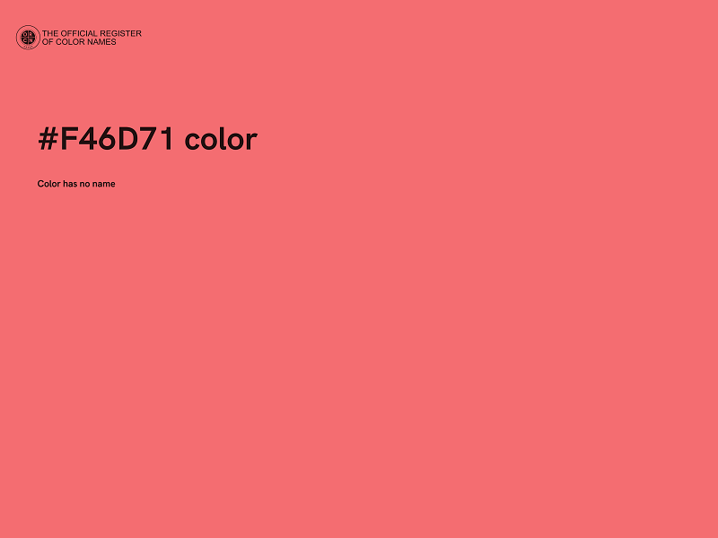 #F46D71 color image