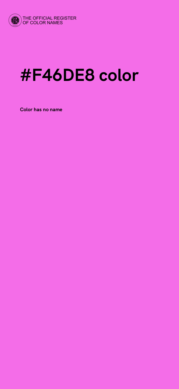 #F46DE8 color image