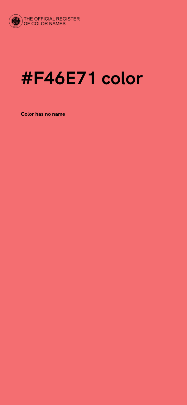 #F46E71 color image