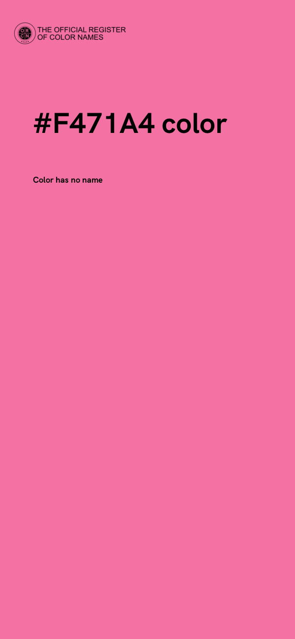 #F471A4 color image