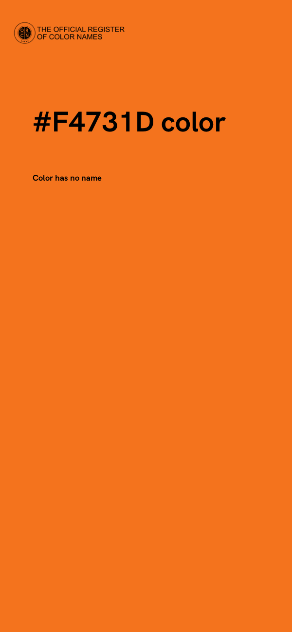 #F4731D color image