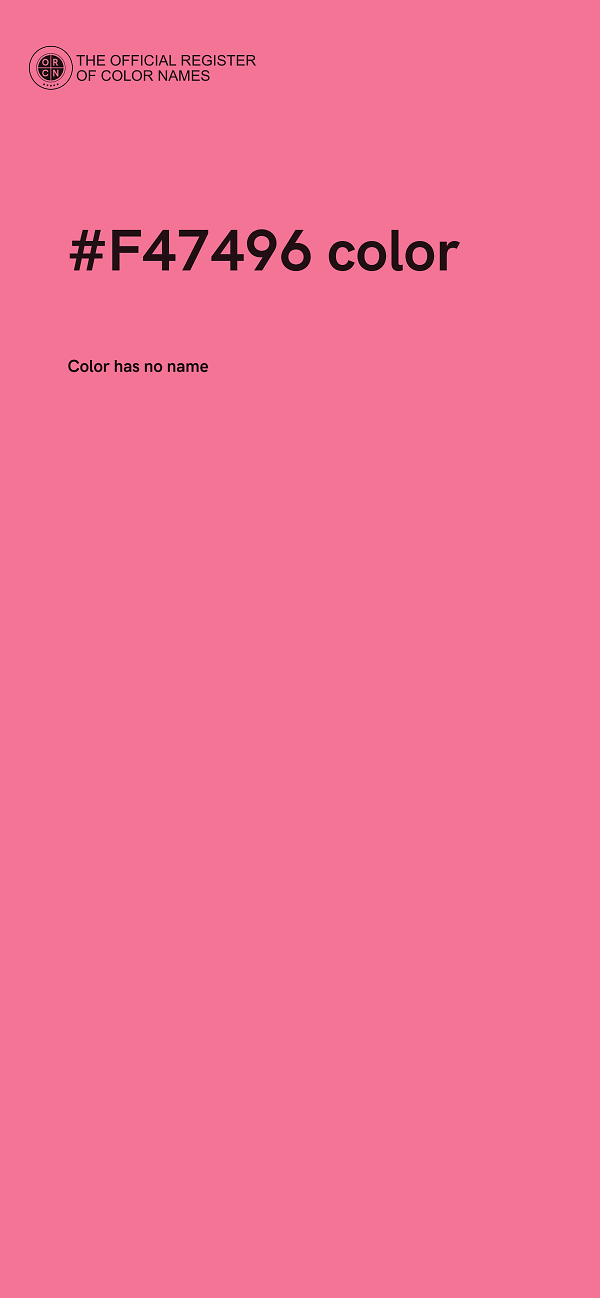#F47496 color image