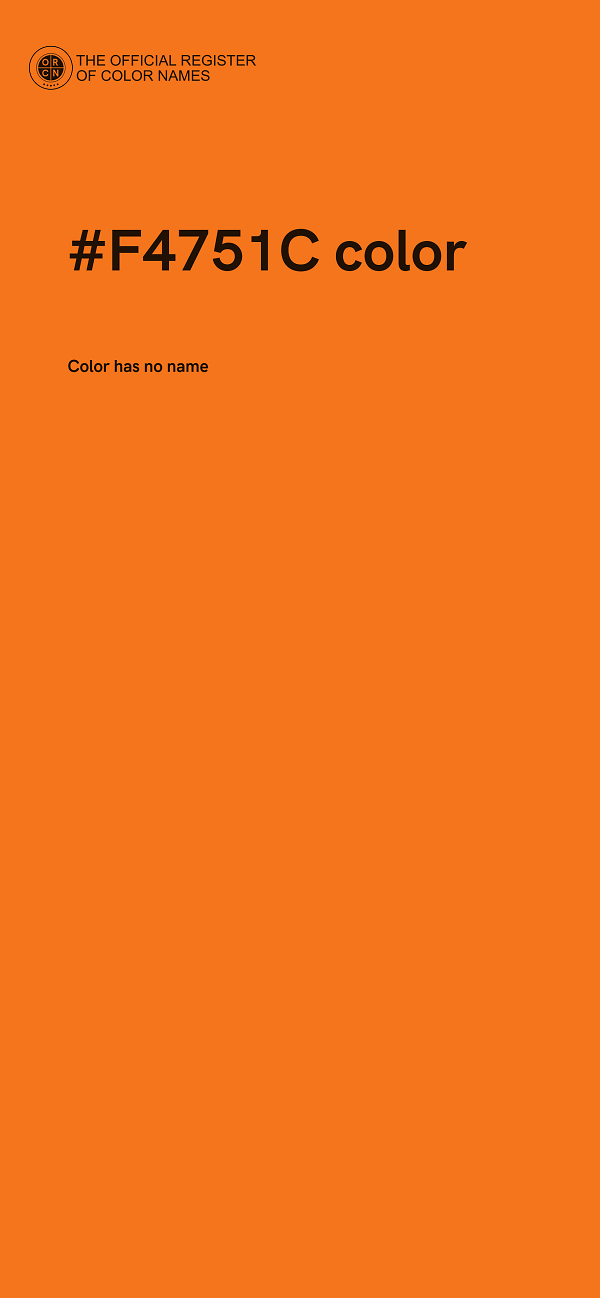 #F4751C color image