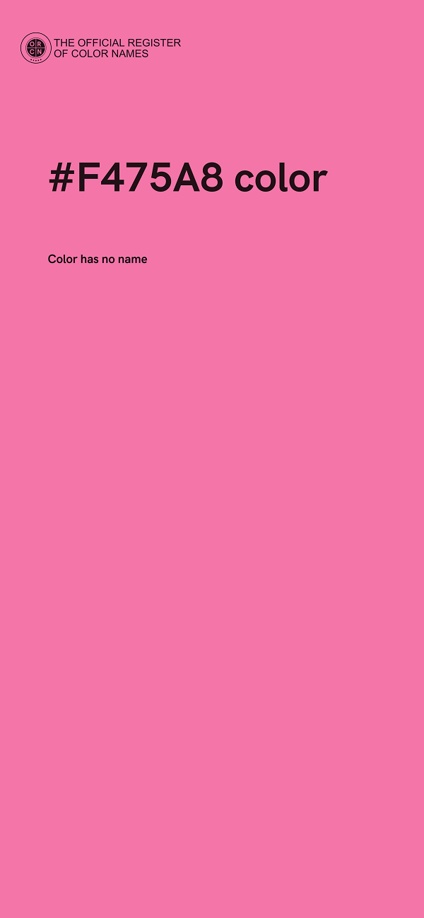 #F475A8 color image
