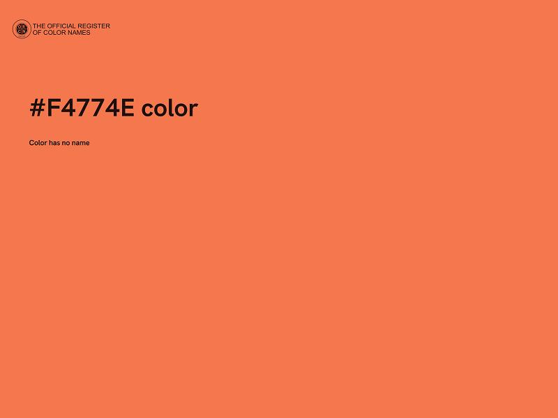 #F4774E color image