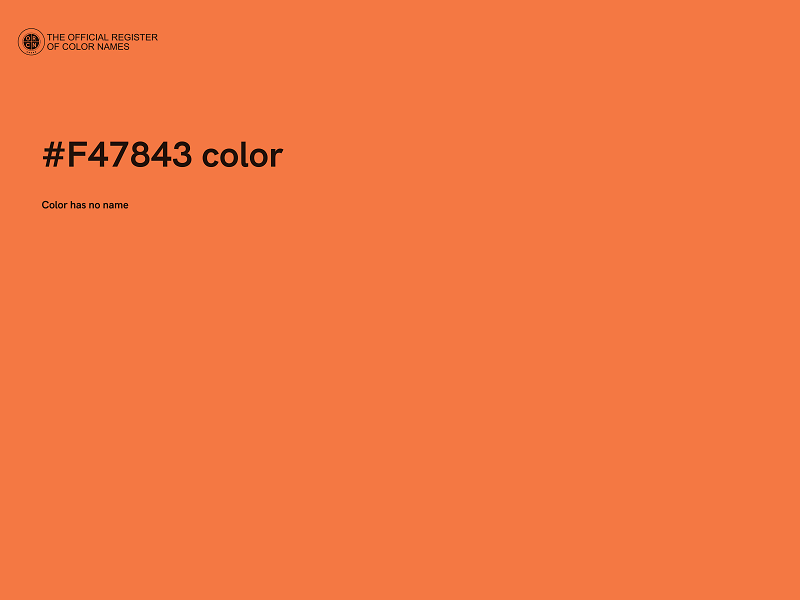 #F47843 color image