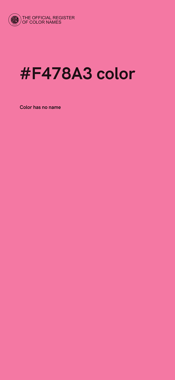 #F478A3 color image