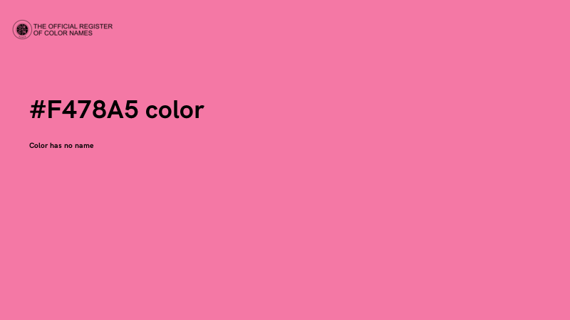 #F478A5 color image