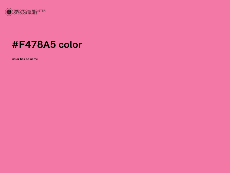 #F478A5 color image