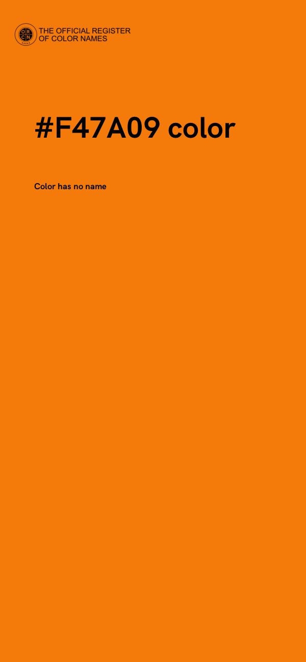 #F47A09 color image