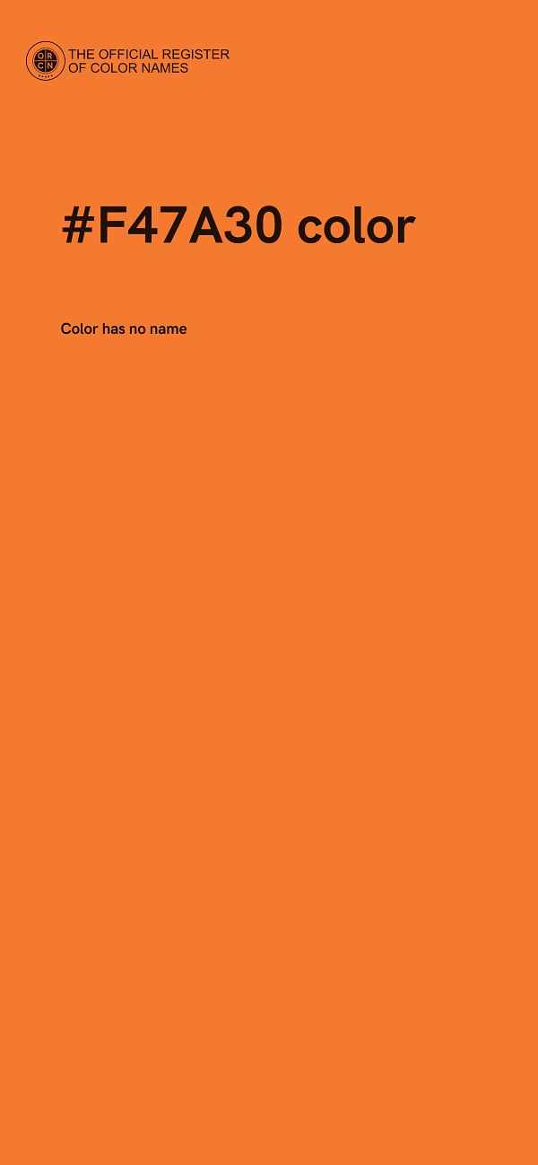 #F47A30 color image