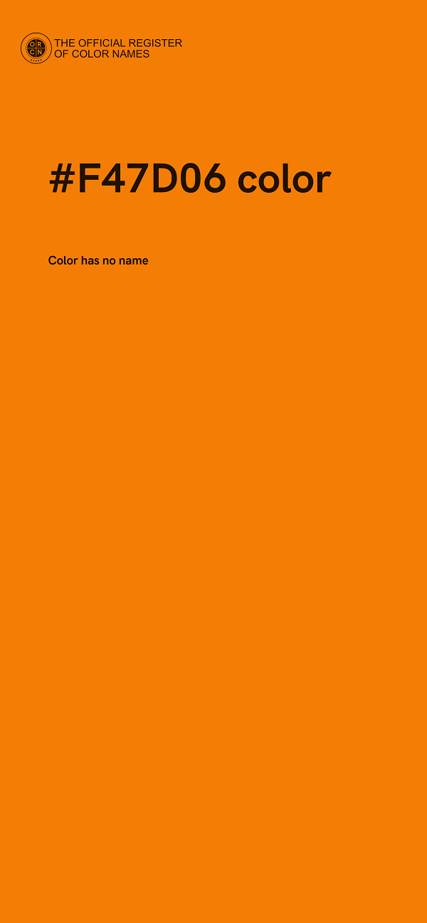 #F47D06 color image
