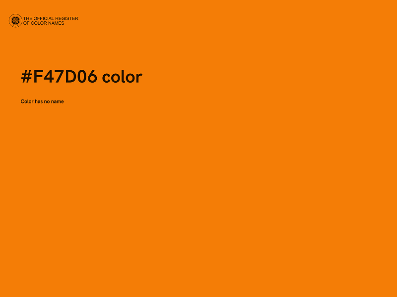 #F47D06 color image