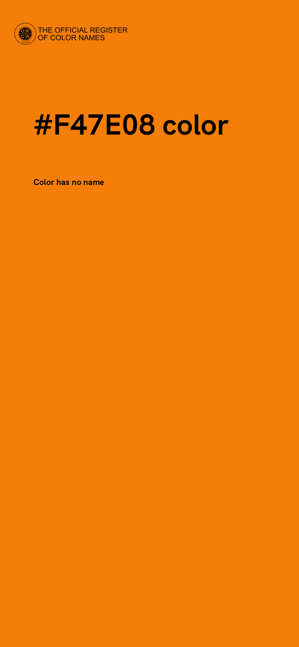 #F47E08 color image
