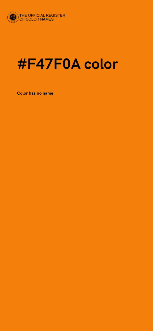 #F47F0A color image