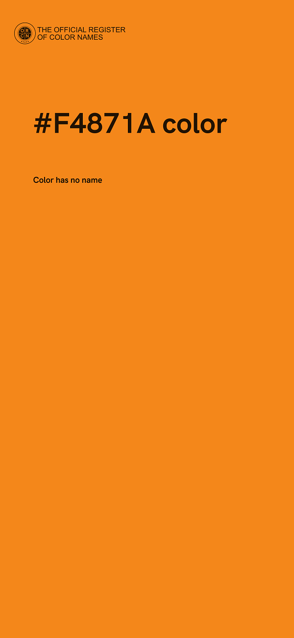 #F4871A color image