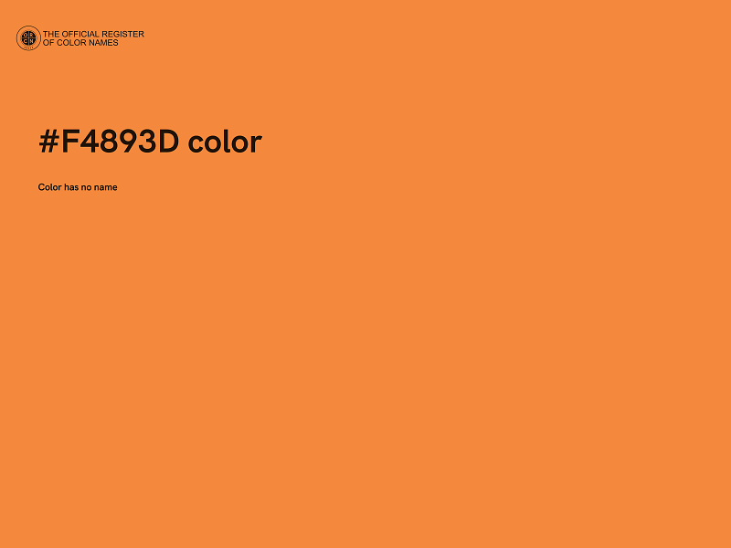 #F4893D color image