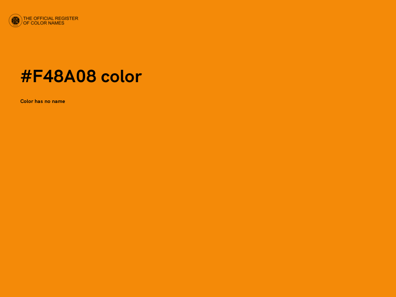 #F48A08 color image