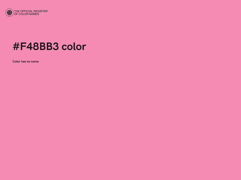 #F48BB3 color image