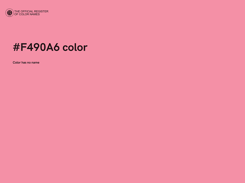 #F490A6 color image