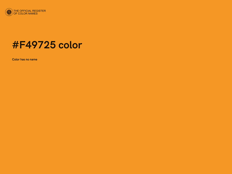 #F49725 color image