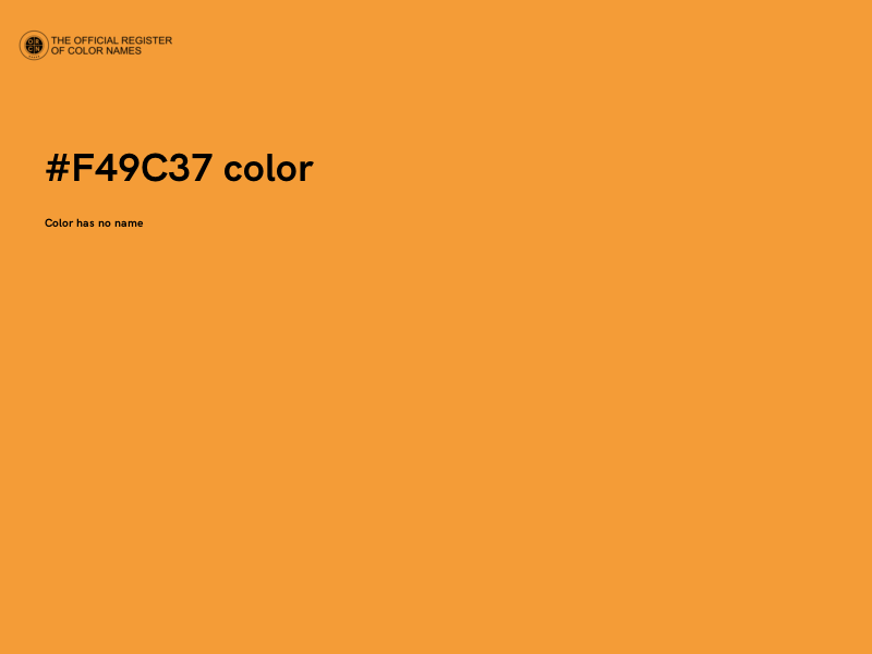 #F49C37 color image