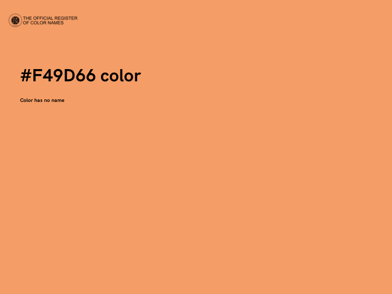 #F49D66 color image