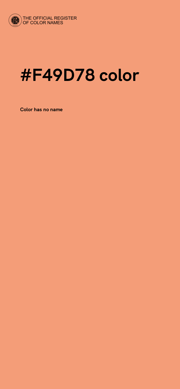 #F49D78 color image
