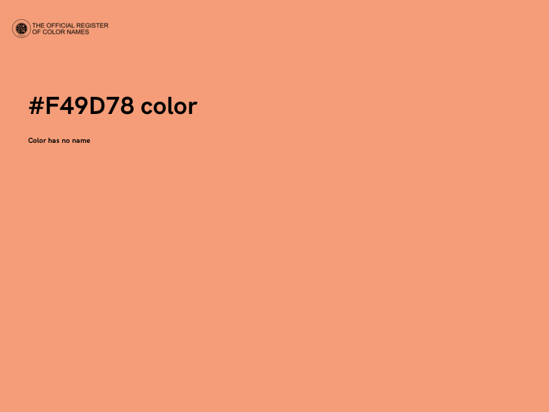 #F49D78 color image