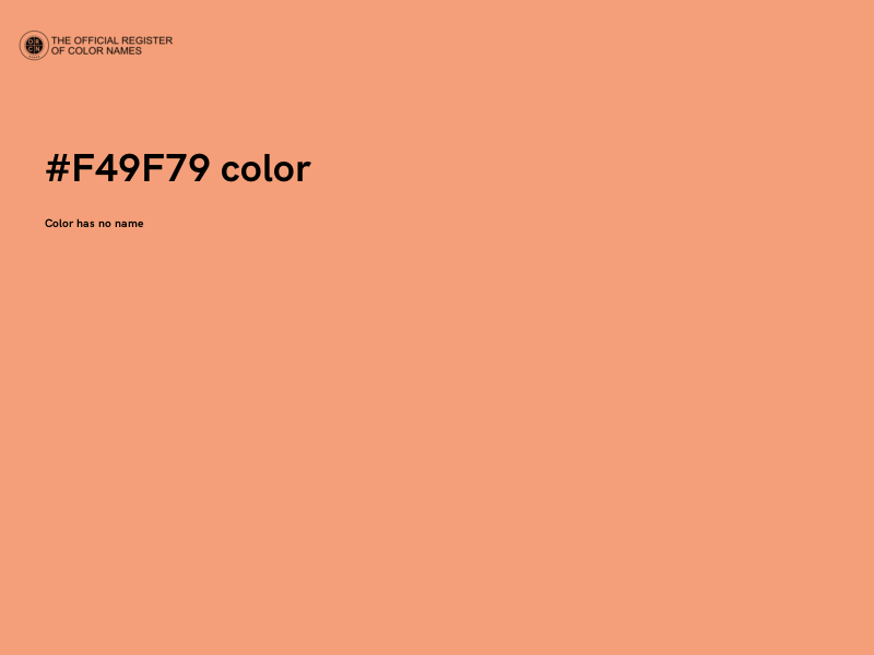 #F49F79 color image