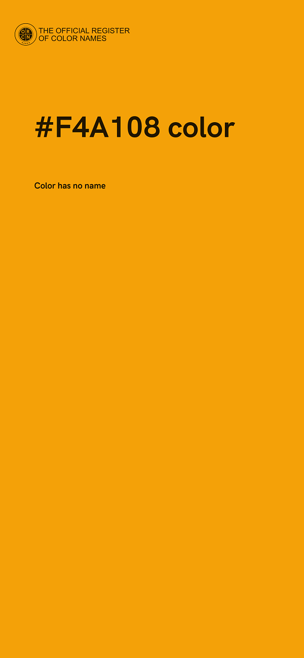 #F4A108 color image