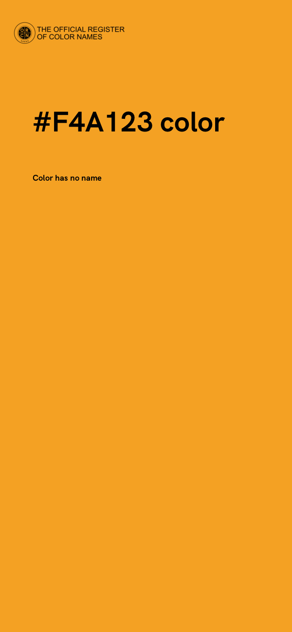 #F4A123 color image