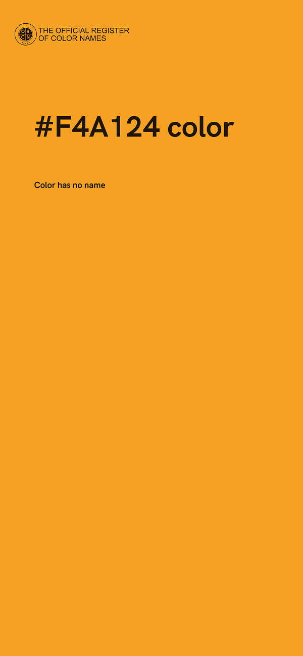 #F4A124 color image