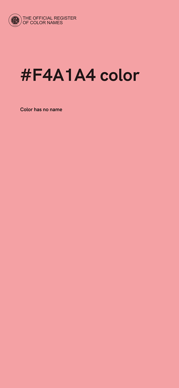 #F4A1A4 color image