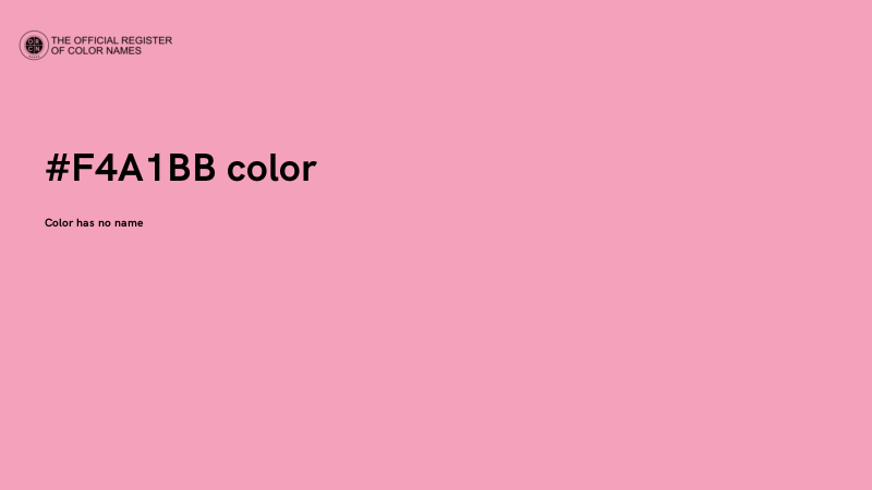 #F4A1BB color image